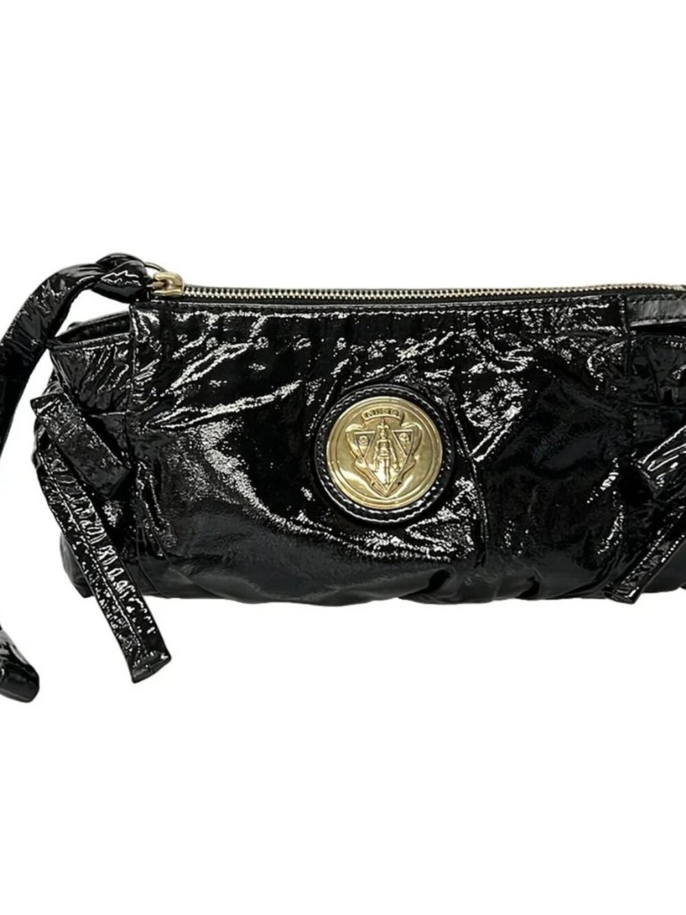 GUCCI Hysteria 203632 Black Patent Leather Clutch Bag - Picture 1 of 11